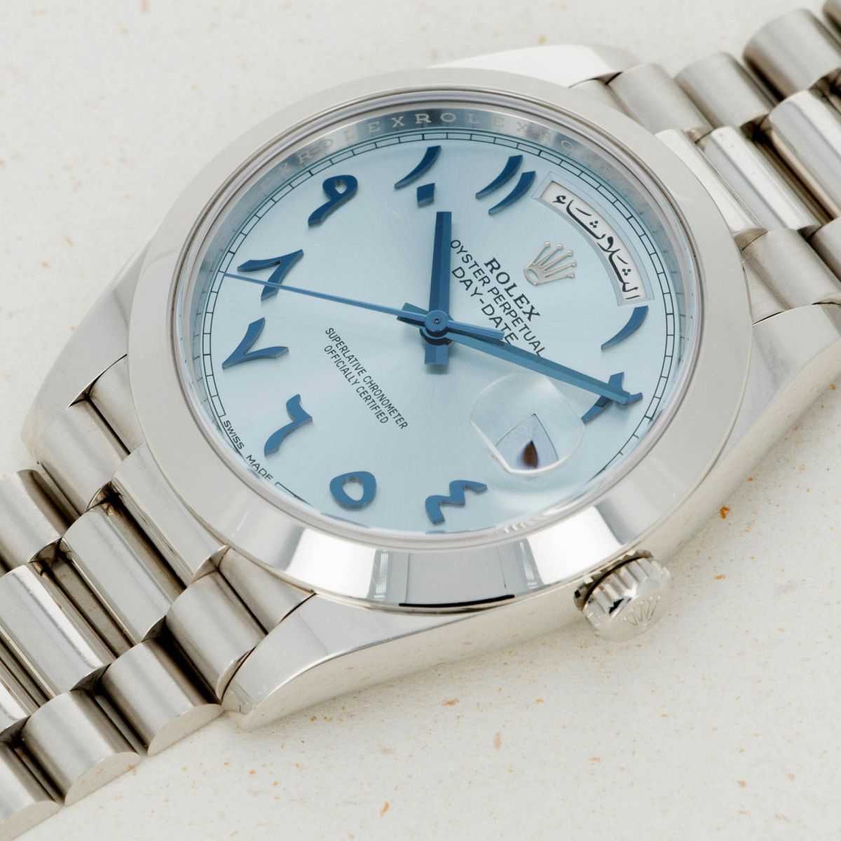 Rolex Day-Date 40 Platinum Ice Blue Arabic Dial 2