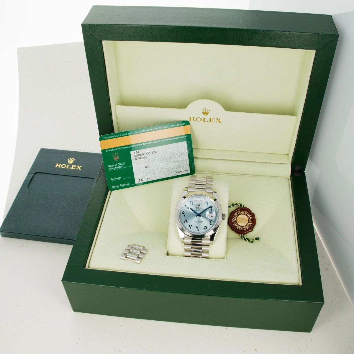Rolex Day-Date 40 Platinum Ice Blue Arabic Dial 7