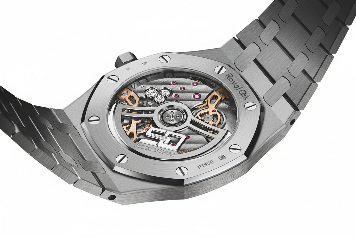 AP-Royal OAK 39 MM Smoked Green Dial Platnium Jumbo Extra Thin 4