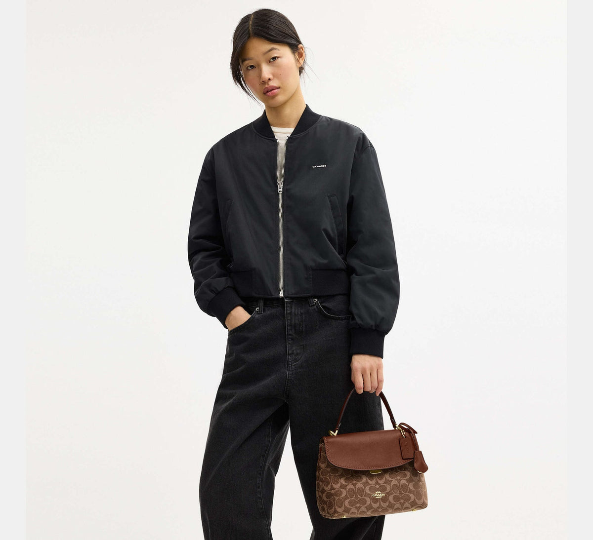 Emory Top Handle Bag In Signature Chenille 1