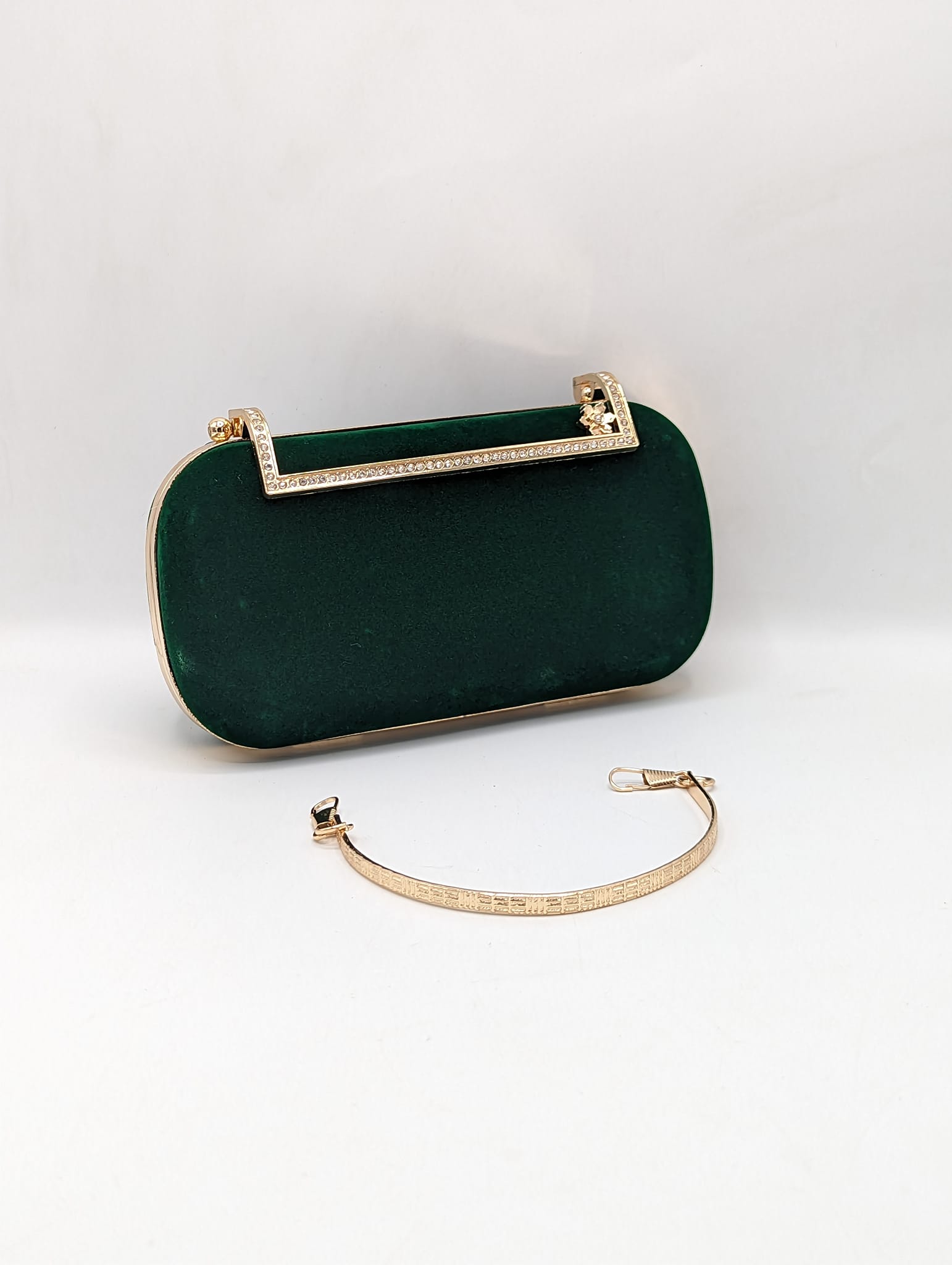 Green cheap velvet clutch